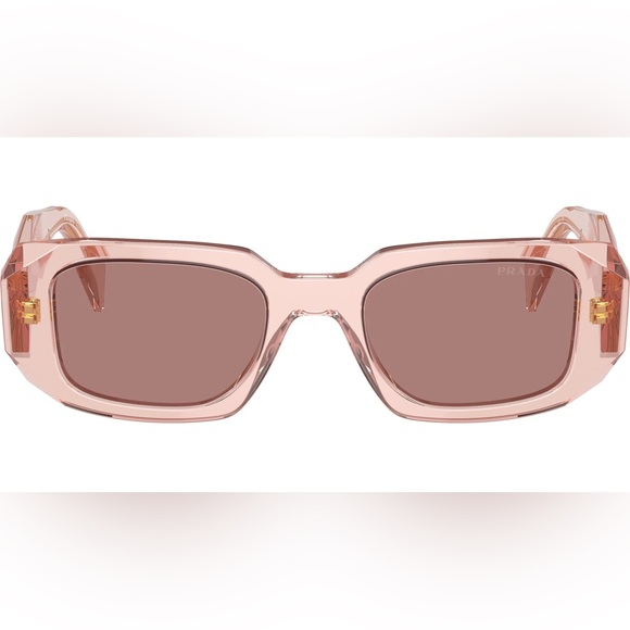 NEW PRADA RECTANGLE PR17WS 19Q10D SUNGLASSES PR17WS 19Q10D PINK SPR 17W PRADA - Picture 2 of 5